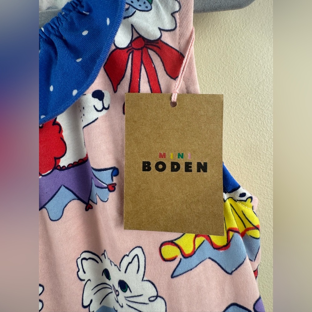 NWT Mini Boden Ruffle Neck Jersey Dress
Chalk Pink Parade Pets - Picture 5 of 6